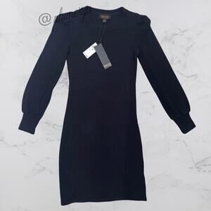 Truth by Republic Women's Long Sleeve Ribbed Black Dress Size XS NWT
